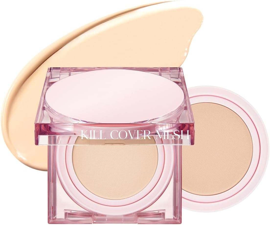 NALACAL Cushion Foundation with Refill (15g*2, 21N Linen), Glass Skin Finish, Long-Lasting, Lightweightand Moisturizing, Flawless Finish, Buildable Coverage for a Glowy Look (Pink)