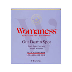 Womaness Out D@mn Spot - Dark Spot Patches for Hyperpigmentation with Tranexamic Acid & Niacinamide - Microdart Patches for Face, Neck, Hands & Décolleté, Targeted Overnight Use for Women - 9 Patches