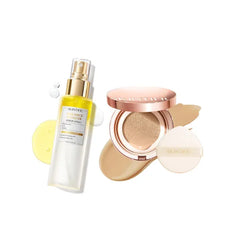 SKINTIFIC Full Coverage Cushion Foundation & Radiance Booster Serum Spray – All-in-One Perfect Skin Set