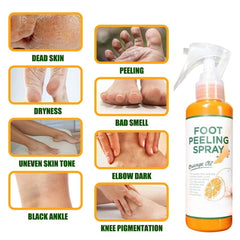 JANGOU 2pcs Foot Peel Spray - Foot Peeling Spray Orange Oil, Tea Foot Peeling Spray, Instant Feet Peeling Spray, Callus Off Foot Reglow Spray, Remove Dead Skin (B)