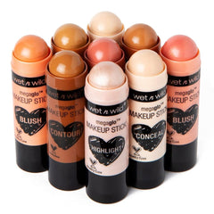 wet n wild MegaGlo Makeup Stick, Buildable Color, Versatile Use, Cruelty-Free & Vegan - Hustle & Glow