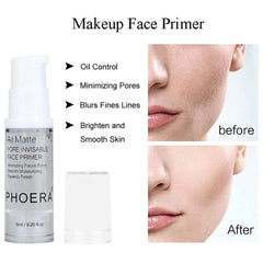 PHOERA Foundation Full Coverage Makeup, Mushroom Head Air Cushion CC Cream Natural Foundation Set,PHOERA Concealer, PHOERA Primer, PHOERA Powder, Foundation Brushes (103 Warm Peach+ 03 Warm Nude CC)