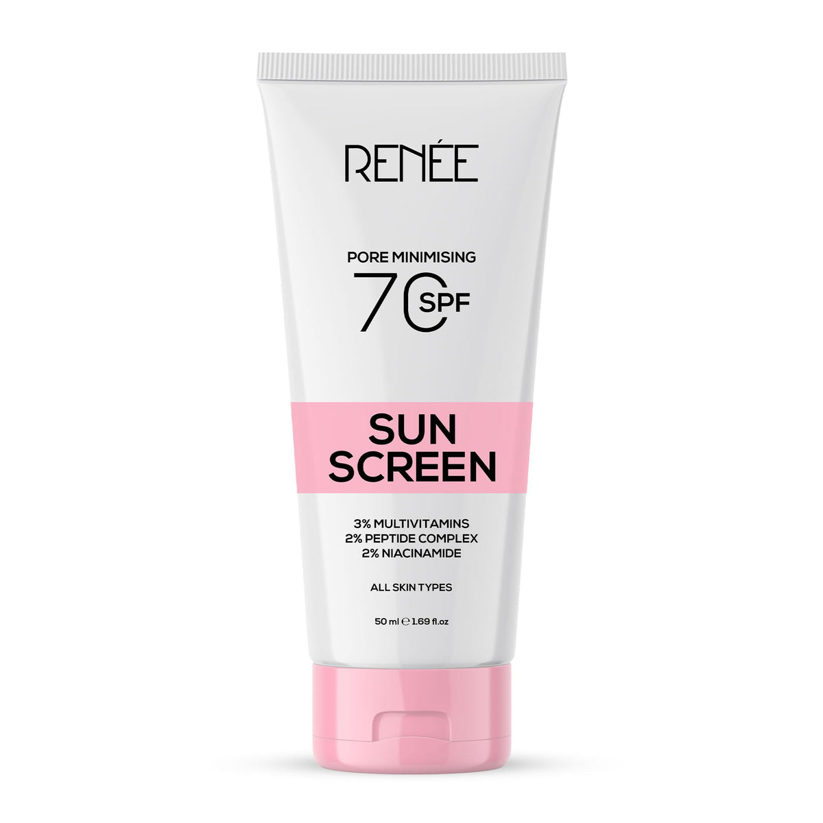 RENEE Pore Minimizing Sunscreen SPF 70 With 2% Niacinamide, 2% Peptide & 3% Multivitamins, 50Ml
