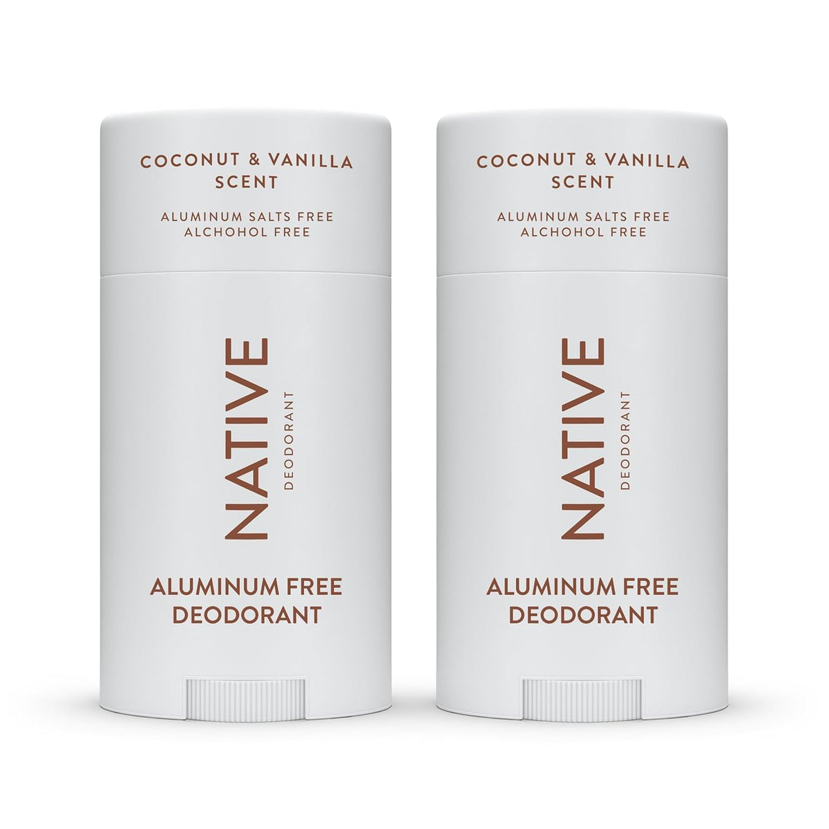 Native Deodorant | Natural Deodorant for Women and Men, Aluminum Free with Baking Soda, Probiotics, Coconut Oil and Shea Butter | Coconut & Vanilla - Pack of 2