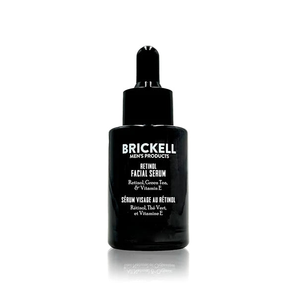 Brickell Men's Retinol Skin Care Serum Treatment For Firming Face Lines & Eye Wrinkles, Deep Hydrating Facial Skincare Serum For Anti-Aging, Fragrance Free, 1 Ounce