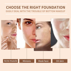 firstfly CC Cream, Mushroom Head Air Cushion CC Cream Foundation, Concealer Moisturizing BB Cream Cushion Face Makeup Matte Long Lasting Concealer Makeup Base (103# Nude)