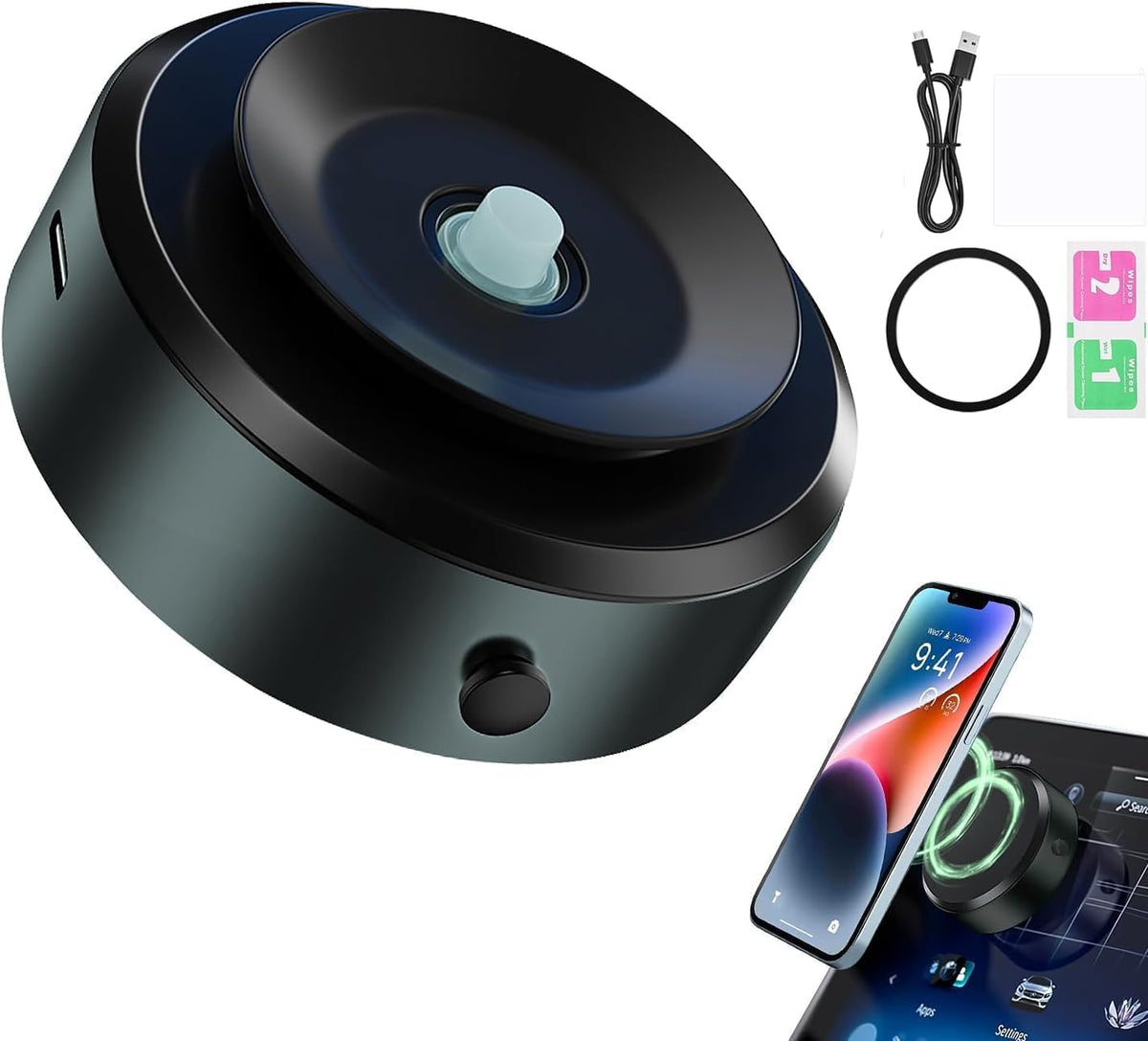 Gokcan B Suction Magnetic Phone Holder for Car - Vacuum Suction Phone Mount for Car. Magnetic Suction Car Phone Holder. Phone Car Mount for iPhone. Cup Phone Holder. Magnetic Car Mobile Phone Holder