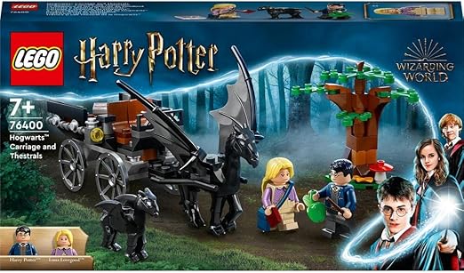 LEGO 76400 Harry Potter Hogwarts Carriage and Thestrals Set, Building Toy for Kids 7 Plus Years Old with 2 Winged Horse Figures and Luna Lovegood Minifigure