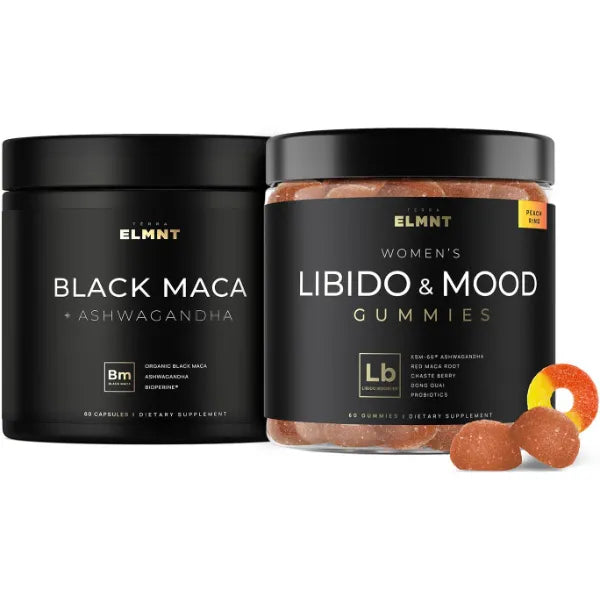 TERRA ELMNT Libido Gummies and Black Maca for Him and Her Bundle