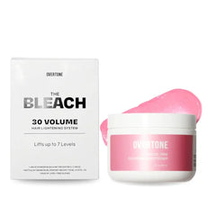 Overtone Color Depositing Semi-Permanent Hair Dye Conditioner - 8 oz For Natural & Color-Treated Hair, The Bleach 30 Volume Hair Lightening Kit - Professional-Grade Included - Pastel Pink