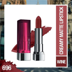 Maybelline New York Color Sensational Lipstick, Lip Makeup, Matte Finish, Hydrating Lipstick, Nude, Pink, Red, Plum Lip Color, Burgundy Blush, 1 Count