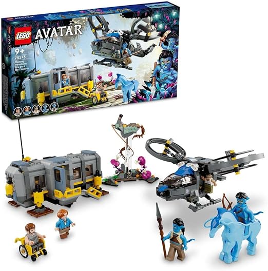 LEGO Avatar Floating Mountains: Site 26 and RDA Samson 75573 Building Blocks Toy Set; Toys for Boys, Girls, and Kids (887 Pieces)