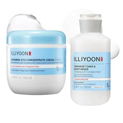 Illiyoon Ceramide Ato Cream 16.9 Fl Oz with Ceramide Ato Milky Toner