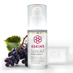 6 Skins® Perfect Radiance Face Serum with 2% Niacinamide + Vitis Vinifera (Grape) Seed Oil + BHA | Korean Skincare | Brighten, Hydrate & Glow, Glow Serum 30ml