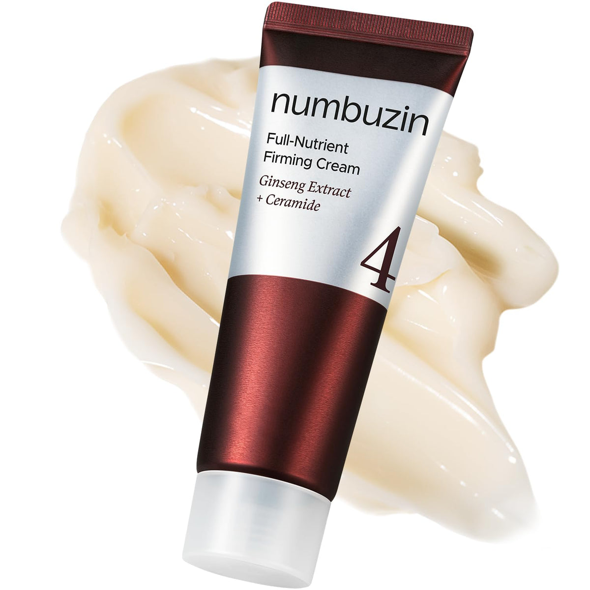 numbuzin No.4 Full-Nutrient Firming Cream | Skin Elasticity, Wrinkle Care, Anit-aging, Deeply Nourishing, Hydation | Red Ginseng, Panthenol, Niacinamide, Bifida | 2.02 fl. oz.