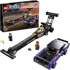 LEGO LEGO® Speed Champions Mopar Dodge//SRT Top Fuel Dragster and 1970 Dodge Challenger T/A 76904 Building Kit (627 Pieces), Multi-colour