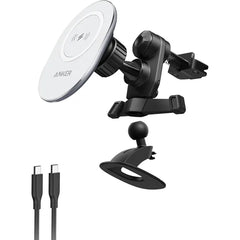 Anker PowerWave Magnetic Car Charging Mount Black+White