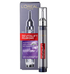 L’Oréal Paris Hyaluronic Serum, Revitalift Filler, Anti-Ageing Serum, Anti-Wrinkle and Volume, with Hyaluronic Acid, 16 ml