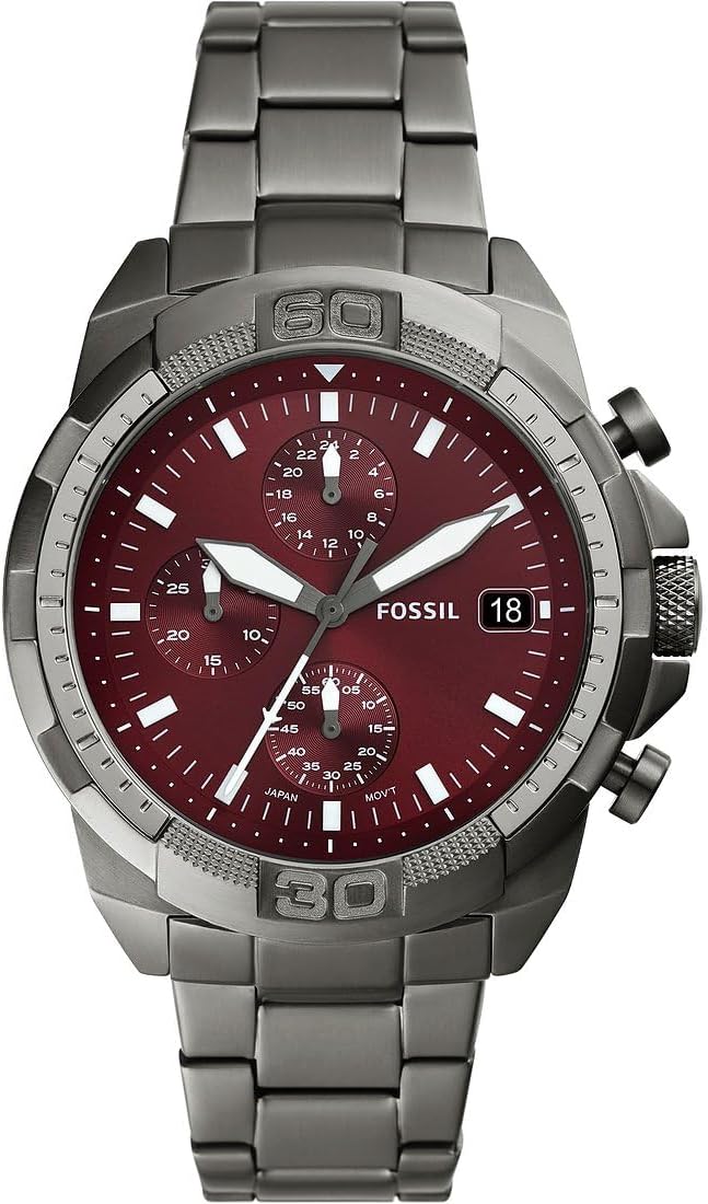 Fossil Bronson Chronograph Smoke Stainless Steel Watch - FS6017