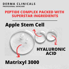 DERMA CLINICALS Apple Stem Cell + Matrixyl 3000 Serum With Hyaluronic Acid, Peptide Serum, Anti-Aging Serum for face, Anti-Wrinkle Serum, Skin Care Product - 4 oz