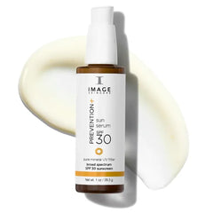 IMAGE Skincare, PREVENTION+ Sun Serum SPF 30 Mineral Sunscreen for Face, Non Comedogenic, Wear Under Makeup, Perfect Travel Size, 1 Oz
