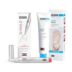 ISDIN Foot & Nail Care Bundle for Stronger Nails & Smooth Feet Uradin Podos and Si Nails