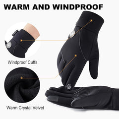 Excefore Winter Gloves for Men Women, Waterproof Gloves, Touch Screen Gloves, Windproof Warm Gloves for Work, Lightweight Thermal Gloves, Cold Weather Gloves for Driving Cycling Running Riding(L)