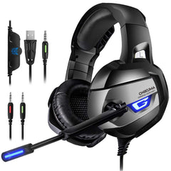 eWINNER 3.5mm Gaming Headphones casque Earphone Mic LED Light 7.1 Stereo Surround Sound Over Ear Headset for PS4/Xbox One/Nintendo Switch/PC Laptop Tablet Gaming