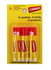 Carmex Classic Lip Balm SPF 15 Lip Protectant, 0.15 Ounce Pack of 3 (Stick in Blister Pack)