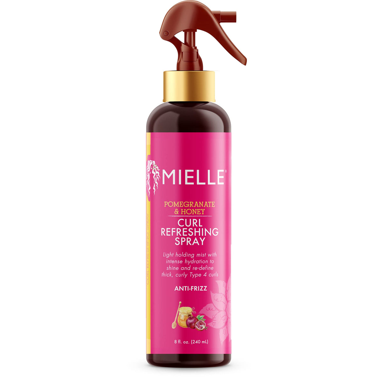 Mielle Organics Pomegranate & Honey Curl Refreshing Spray 240ml, Clear