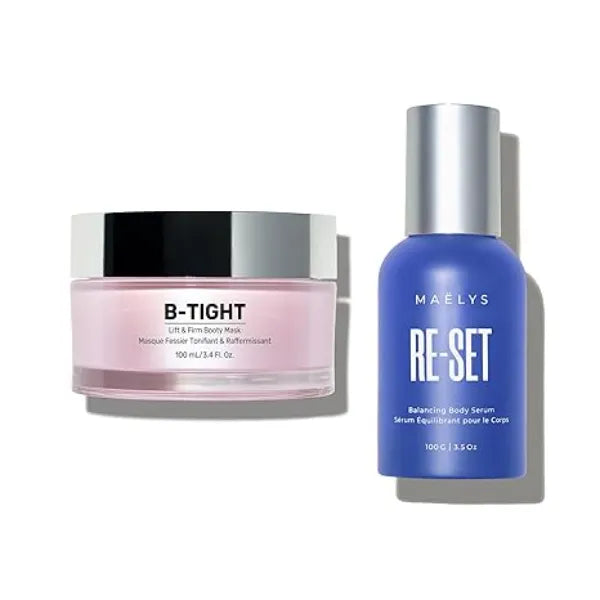 MAËLYS Cosmetics Butt Mask & Balancing Body Serum Bundle Cellulite Reduction and Skin Firming Solution