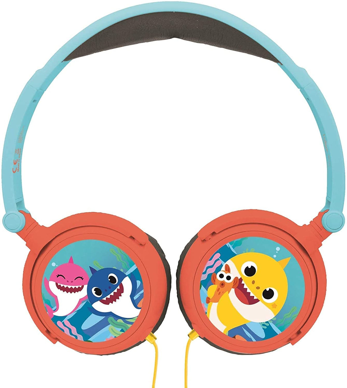 Lexibook Baby Shark Nickelodeon - Kids Stereo Headphones, Safe Sound, Foldable and Adjustable, Blue/Orange, HP015BS, Wireless - Baby Shark