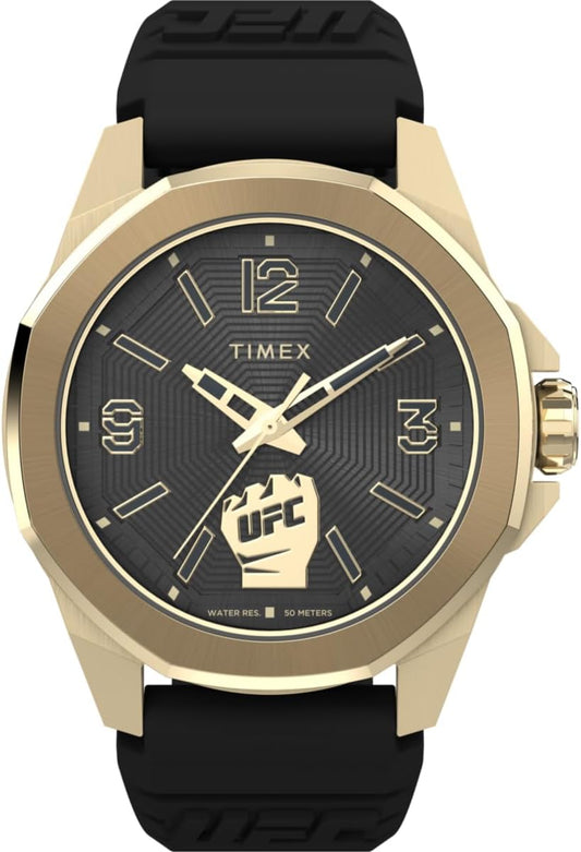 Timex Men's Analogue Quartz Watch with Rubber Strap TW2W73600, Black, strap
