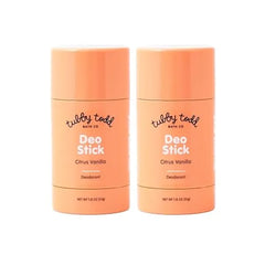 TUBBY TODD Deo Stick Kids Deodorant Aluminum Free, Baking Soda Free, Citrus Vanilla Deodorant for Sensitive Skin Odor Protection with Tapioca Starch & Magnesium Safe for Kids & Tweens 2Pk