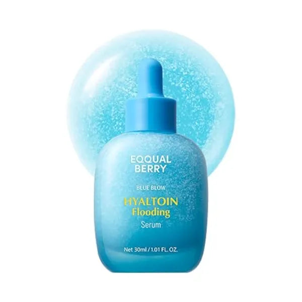 EQQUALBERRY Hyaltoin Flooding Smoothie Serum Deep Hydrating Korean Skin Care with 11 Hyaluronic Acids, Ectoine & Glacier Water, Barrier Strengthening with 5 Ceramides, Fresh Glow (1.01oz / 30ml)