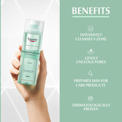 Eucerin DermoPurifyer Oil Control Facial Toner for Blemish & Acne-Prone Skin with Lactic Acid, Unclogs Pores, Prepares for Skin Care Products, Provides Intensive Cleansing, 200ml