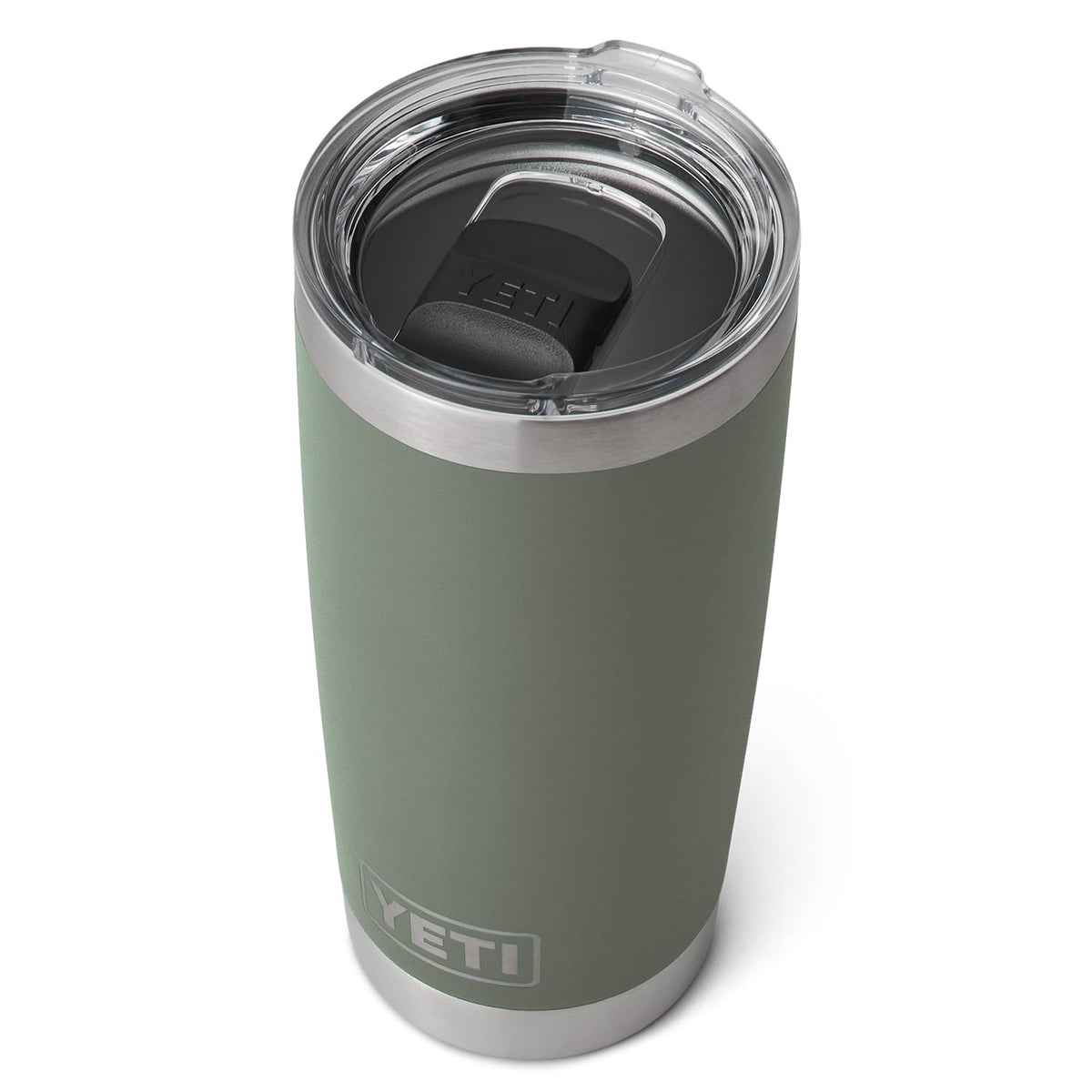 YETI Rambler 20 oz Tumbler, Stainless Steel, Vacuum Insulated with MagSlider Lid - Camp Green