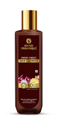 Khadi ORGANIQUE Onion Ginger Hair Cleanser/Shampoo Fights, Minimize Hair Thinning & Breakage Adds Voluminous Hair (200 ml)