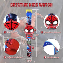 KASTWAVE Kids Watch, Toddler Watch, Superhero Kids Toy Watch Digital Quartz Plastic for Boys Girls, Kids Gift for Birthday