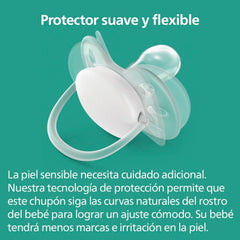 AVENT Philips Ultra Soft Pacifier 2 Pack - BPA-Free Dummy for Babies from 0-6 Months (Model SCF091/03)