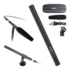 SYNCO D2 XLR Shotgun Microphone – Hypercardioid Condenser Mic for Camcorder, DSLR, Audio & Video Recording, Professional Directional XLR Microphone