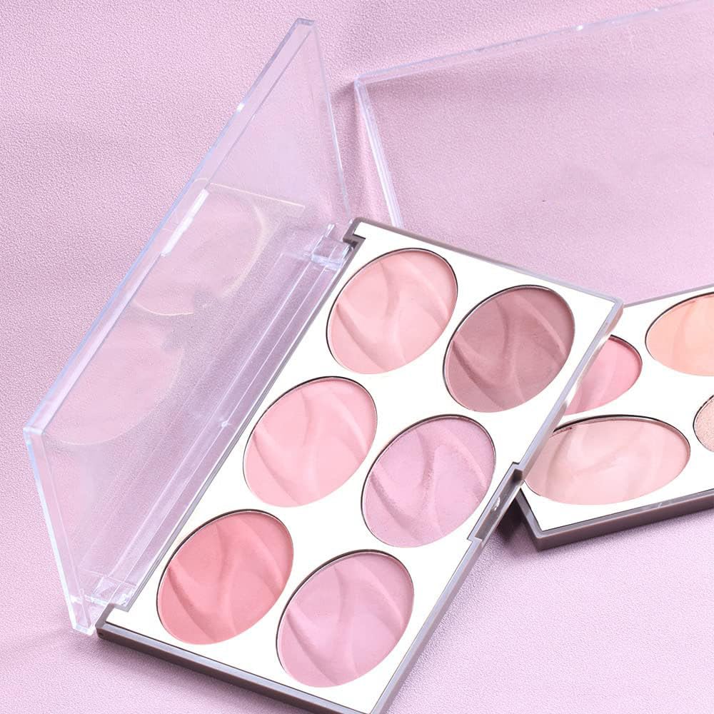 Azonee 6 Color Blush Palette, Contour Makeup Palette Versatility Face Shaping Pigmented Matte Smooth Natural Long Lasting Powder Blushing Pallet, Professional Facial Makeup Blush