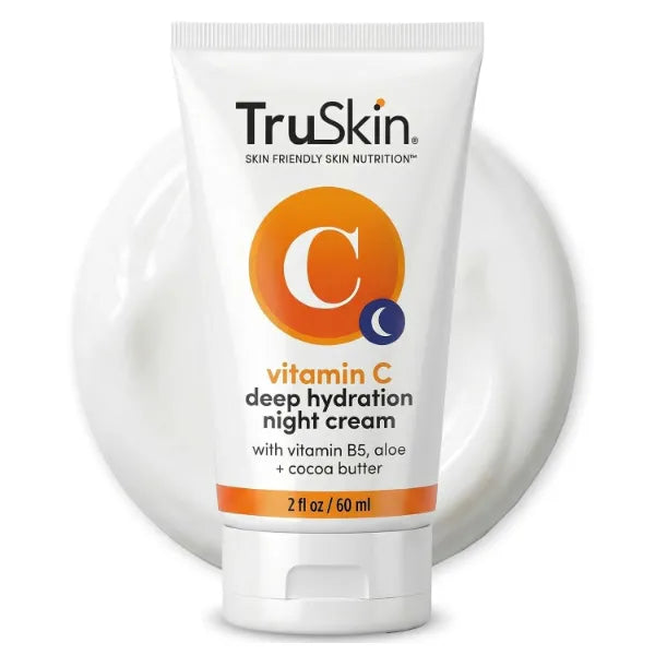 TruSkin Vitamin C Night Cream – Skin’s Natural Collagen Supporting Blend with Cocoa Butter, Vitamin B5, Botanical Essential Oils – Brightening and Hydrating Face & Neck, Firmer-Feeling Skin, 2 fl oz
