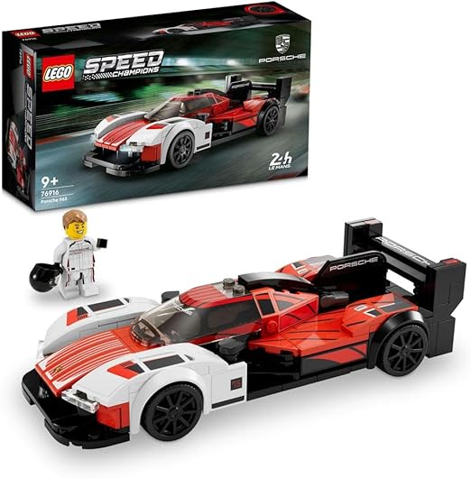 LEGO 76916 Speed Champions Porsche 963, Model Car Building Kit, Racing Vehicle Toy for Kids, 2023 Collectible Set with Driver Minifigure