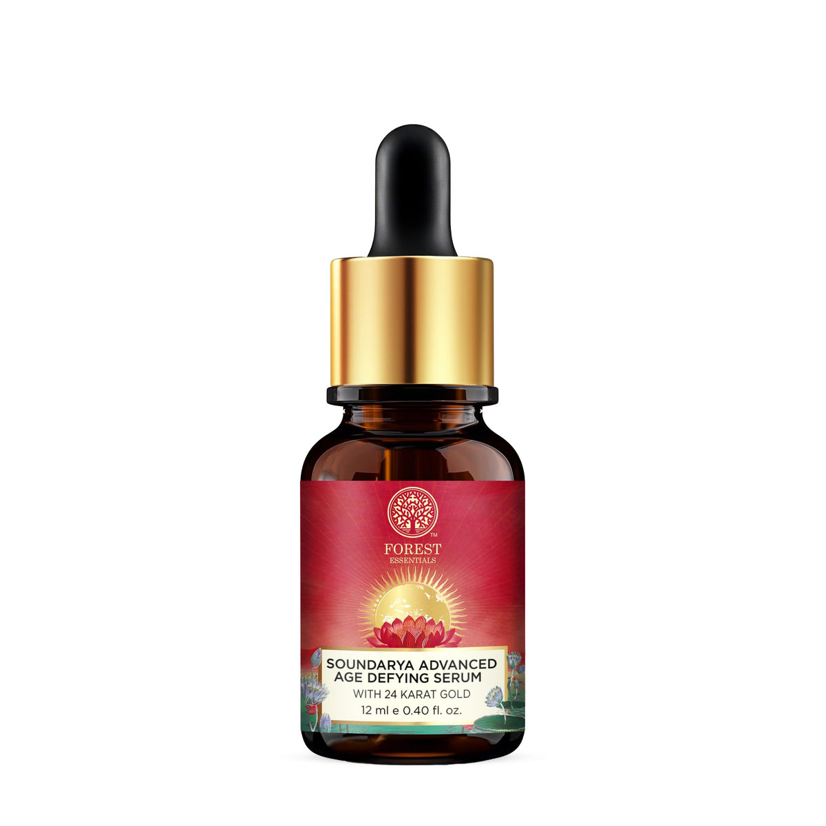 Forest Essentials Travel Size Advanced Soundarya Age Defying Facial Serum With 24K Gold | Moisturizing Face Serum For Pigmentation, Dark Spots & Fine Lines | Ayurvedic Facial Serum For Skin Repair & B