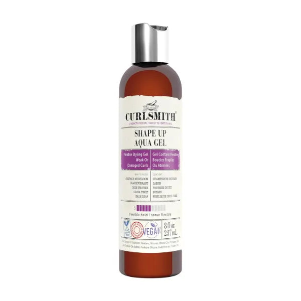 CURLSMITH Shape Up Aqua Gel, Lightweight Styling Gel with Proteins for Damaged Hair (8 fl oz)