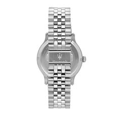 Maserati Men's Watch, Analog, Quartz, Time and Date, Steel Strap, Epoca Collection - R8853118029 - Silver/Black