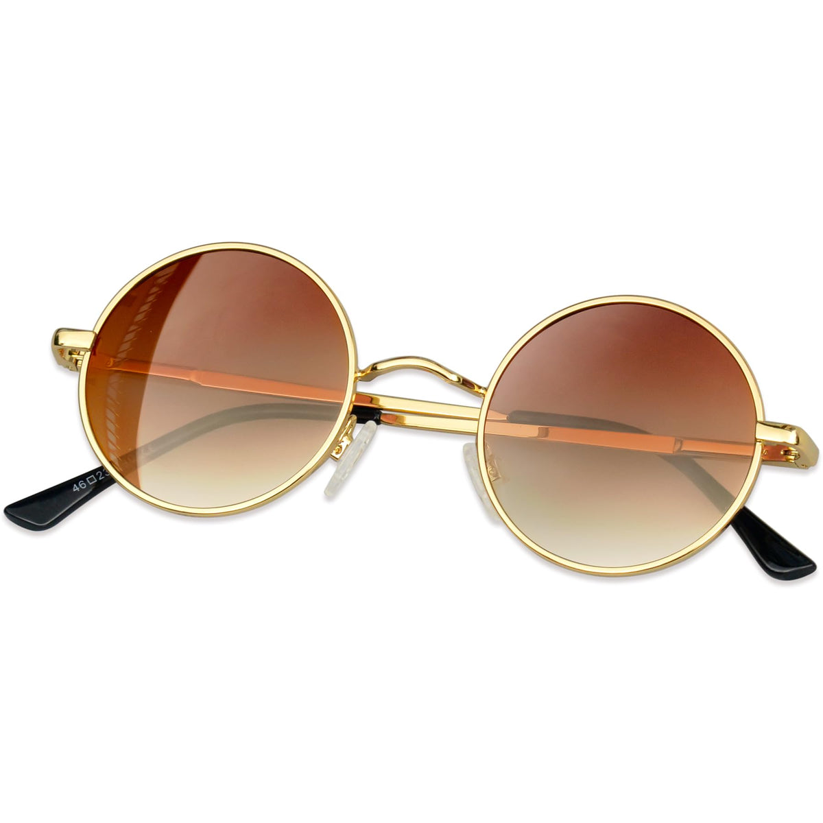 KANASTAL Hippie Round Polarized Sunglasses for Women Men, Small Circle Sun Glasses Classic Vintage Retro Shades Metal Frame UV400 Protection