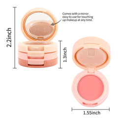 Azonee 3 in 1 Blush and Highlighter Kit, Facial Cheek Blusher Contour,Makeup Pressed Powder Palette Shimmer Bronzer, Fine Powder Texture Matte Blusher Blendable Glow Face Palette Women Gift Set