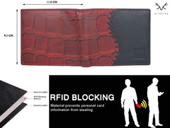 AL FASCINO Stylish RFID Protected Genuine Leather Wallet for Men
